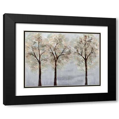 Wooden Journey Black Modern Wood Framed Art Print with Double Matting by Charest, Doris