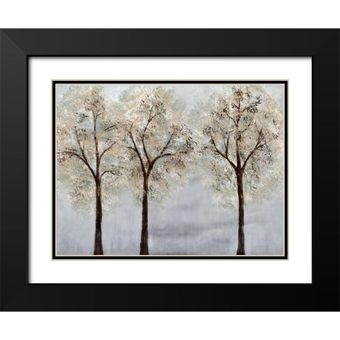 Wooden Journey Black Modern Wood Framed Art Print with Double Matting by Charest, Doris