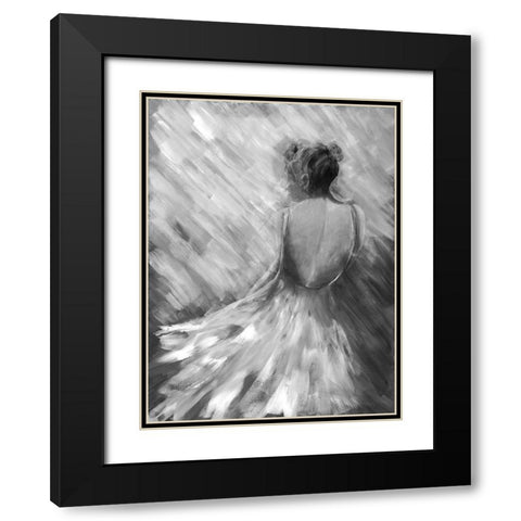 Dancing BW Queen 1 Black Modern Wood Framed Art Print with Double Matting by Charest, Doris