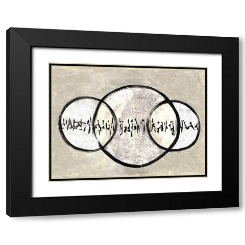 Two Moons Over Mars 1 Black Modern Wood Framed Art Print with Double Matting by Charest, Doris
