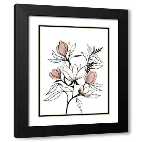 Rising Sprout 1 Black Modern Wood Framed Art Print with Double Matting by Charest, Doris
