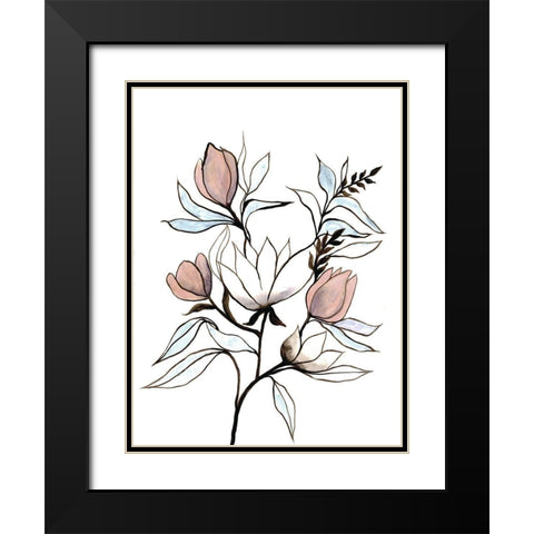 Rising Sprout 1 Black Modern Wood Framed Art Print with Double Matting by Charest, Doris