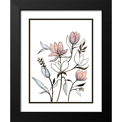 Rising Sprout 2 Black Modern Wood Framed Art Print with Double Matting by Charest, Doris