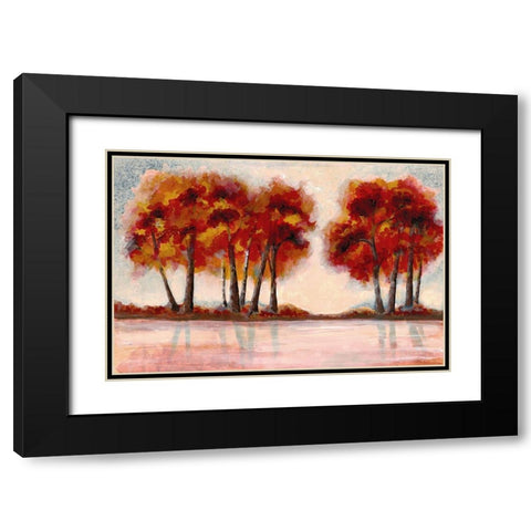 Fall Foliage 2 Black Modern Wood Framed Art Print with Double Matting by Charest, Doris