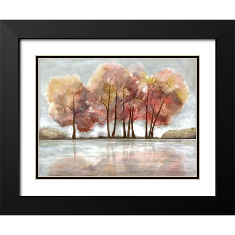 Lakeside Forest Black Modern Wood Framed Art Print with Double Matting by Charest, Doris