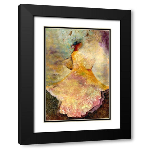 Flourished Dancer 2 Black Modern Wood Framed Art Print with Double Matting by Charest, Doris