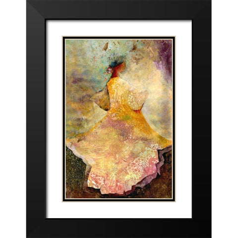 Flourished Dancer 2 Black Modern Wood Framed Art Print with Double Matting by Charest, Doris