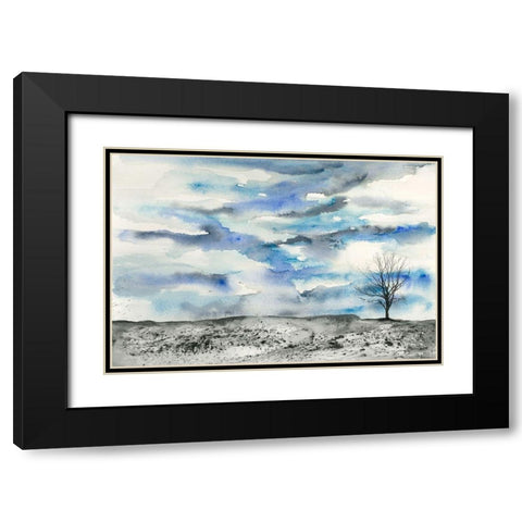 Fading Mirage 1 Black Modern Wood Framed Art Print with Double Matting by Charest, Doris