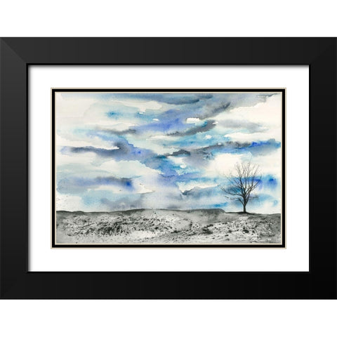 Fading Mirage 1 Black Modern Wood Framed Art Print with Double Matting by Charest, Doris