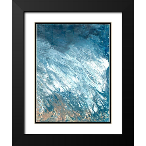 Misty Ocean Waves Black Modern Wood Framed Art Print with Double Matting by Charest, Doris