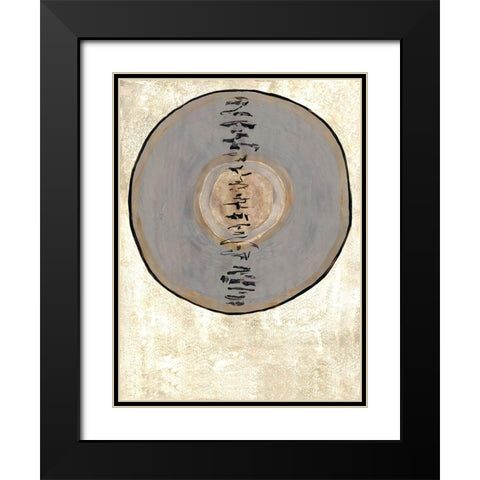 Oriental Disk 1 Black Modern Wood Framed Art Print with Double Matting by Charest, Doris