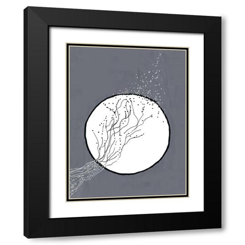 Moonlit Night Black Modern Wood Framed Art Print with Double Matting by Charest, Doris