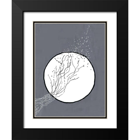Moonlit Night Black Modern Wood Framed Art Print with Double Matting by Charest, Doris