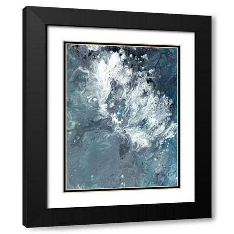 Restless Waves Black Modern Wood Framed Art Print with Double Matting by Charest, Doris