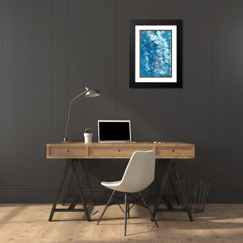 Relentless Flow Black Modern Wood Framed Art Print with Double Matting by Charest, Doris