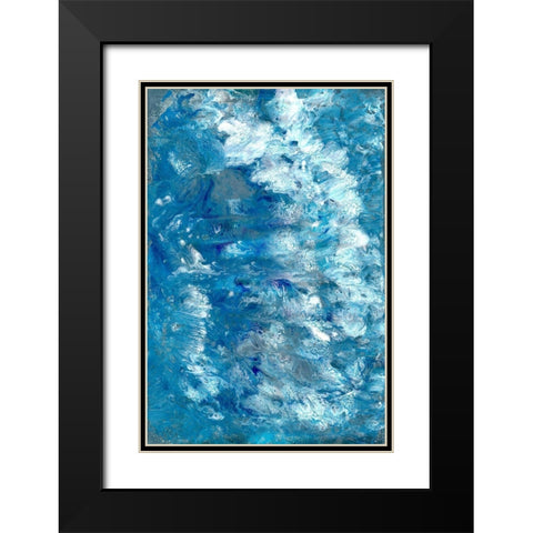 Relentless Flow Black Modern Wood Framed Art Print with Double Matting by Charest, Doris