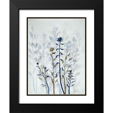 Blue Lit Growth 1 Black Modern Wood Framed Art Print with Double Matting by Charest, Doris