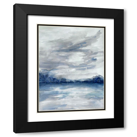 Stormy Shores 1 Black Modern Wood Framed Art Print with Double Matting by Charest, Doris