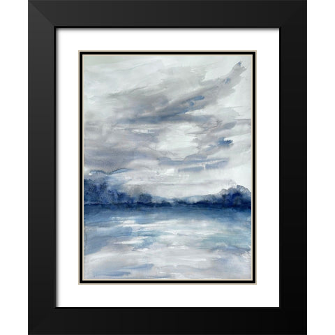 Stormy Shores 1 Black Modern Wood Framed Art Print with Double Matting by Charest, Doris