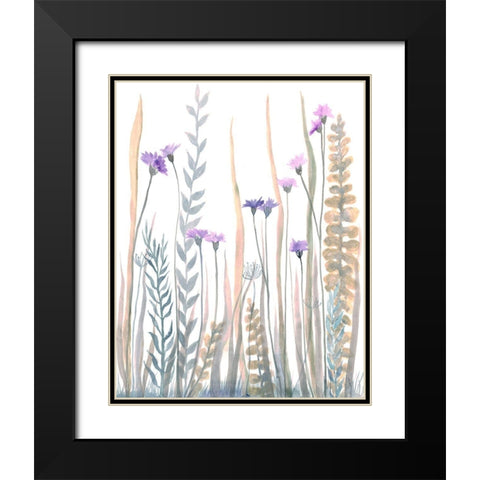 Garden Blooms 1 Black Modern Wood Framed Art Print with Double Matting by Charest, Doris