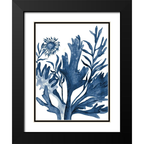 Underwater Life 1 Black Modern Wood Framed Art Print with Double Matting by Charest, Doris