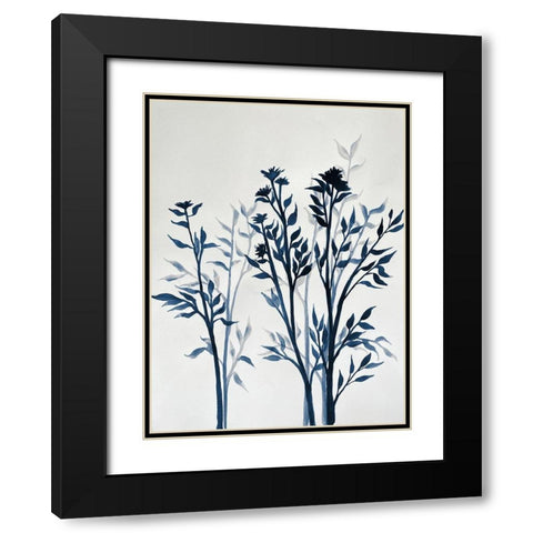 Blue Hue Inspiration 1 Black Modern Wood Framed Art Print with Double Matting by Charest, Doris