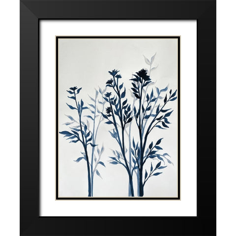 Blue Hue Inspiration 1 Black Modern Wood Framed Art Print with Double Matting by Charest, Doris
