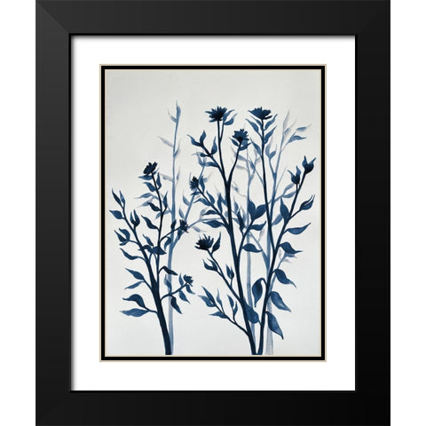 Blue Hue Inspiration 2 Black Modern Wood Framed Art Print with Double Matting by Charest, Doris