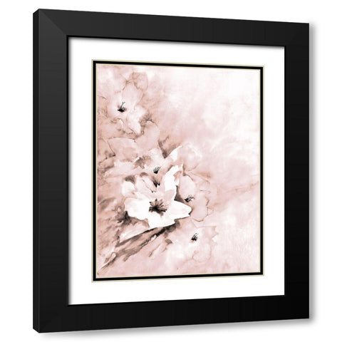 Soft Florals 2 Black Modern Wood Framed Art Print with Double Matting by Charest, Doris