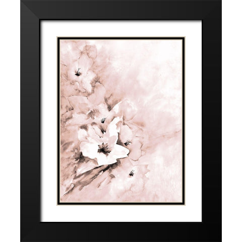 Soft Florals 2 Black Modern Wood Framed Art Print with Double Matting by Charest, Doris
