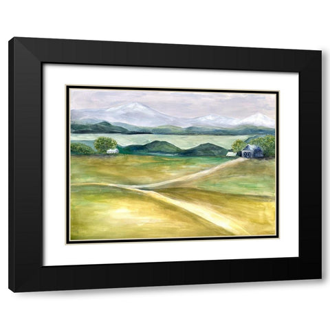 Farmland Beauty 2 Black Modern Wood Framed Art Print with Double Matting by Charest, Doris