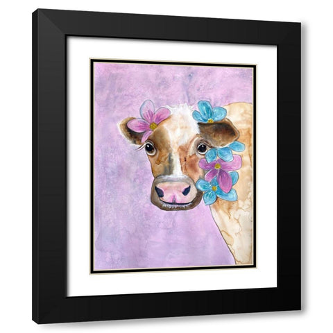 Hey Girl 1 Black Modern Wood Framed Art Print with Double Matting by Charest, Doris