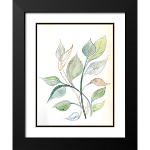 Surfaced Growth 2 Black Modern Wood Framed Art Print with Double Matting by Charest, Doris