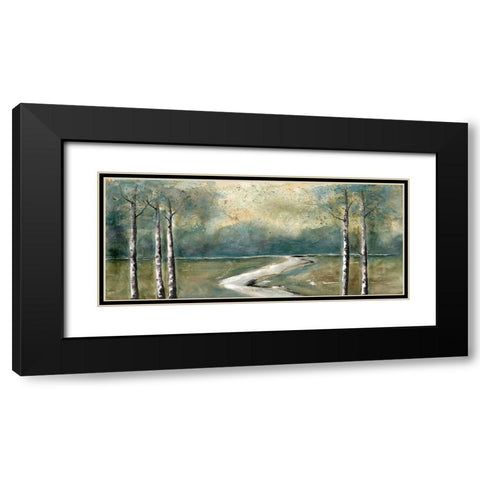 Green Landscape Black Modern Wood Framed Art Print with Double Matting by Charest, Doris