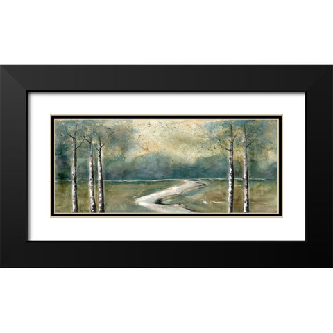 Green Landscape Black Modern Wood Framed Art Print with Double Matting by Charest, Doris