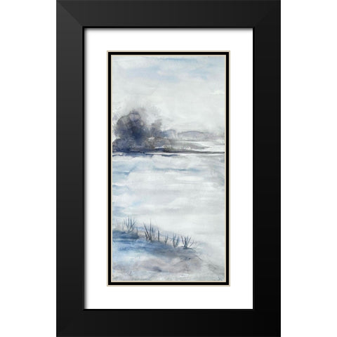 Restless Beaches 2 Black Modern Wood Framed Art Print with Double Matting by Charest, Doris