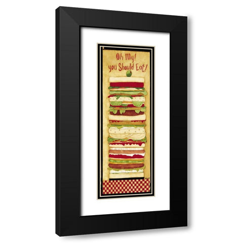 We Should Eat Black Modern Wood Framed Art Print with Double Matting by DiPaolo, Dan