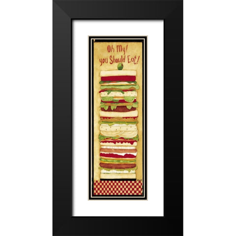 We Should Eat Black Modern Wood Framed Art Print with Double Matting by DiPaolo, Dan