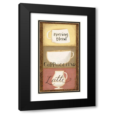 Tile Panel 1 Black Modern Wood Framed Art Print with Double Matting by DiPaolo, Dan