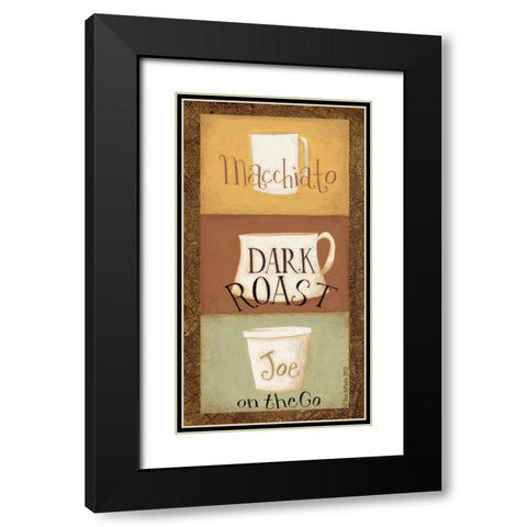 Tile Panel 2 Black Modern Wood Framed Art Print with Double Matting by DiPaolo, Dan