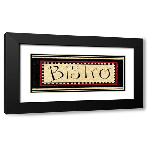 Bistro Black Modern Wood Framed Art Print with Double Matting by DiPaolo, Dan