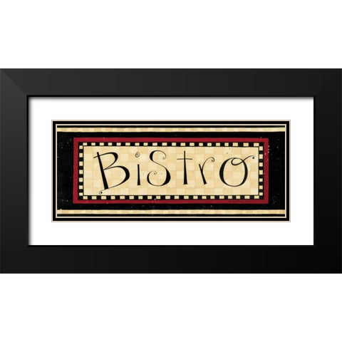Bistro Black Modern Wood Framed Art Print with Double Matting by DiPaolo, Dan