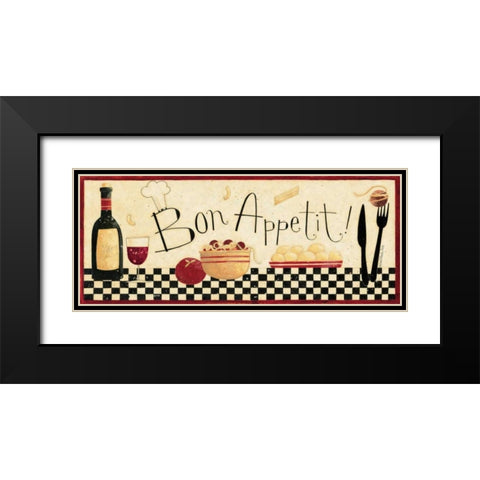 Bon Appetit Black Modern Wood Framed Art Print with Double Matting by DiPaolo, Dan