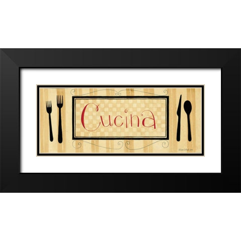 Cucina Black Modern Wood Framed Art Print with Double Matting by DiPaolo, Dan