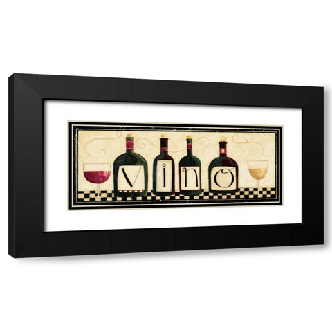 Vino Black Modern Wood Framed Art Print with Double Matting by DiPaolo, Dan