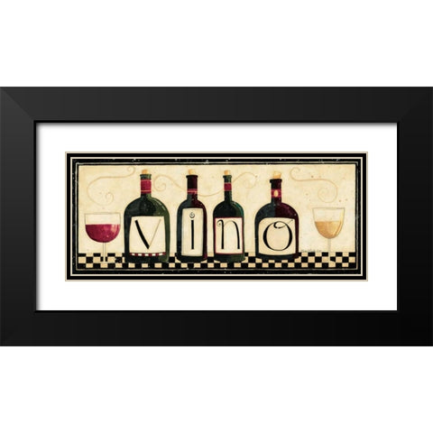 Vino Black Modern Wood Framed Art Print with Double Matting by DiPaolo, Dan