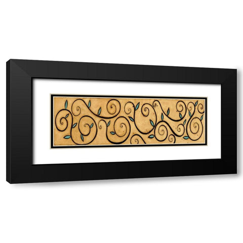 Swirl Border Black Modern Wood Framed Art Print with Double Matting by DiPaolo, Dan