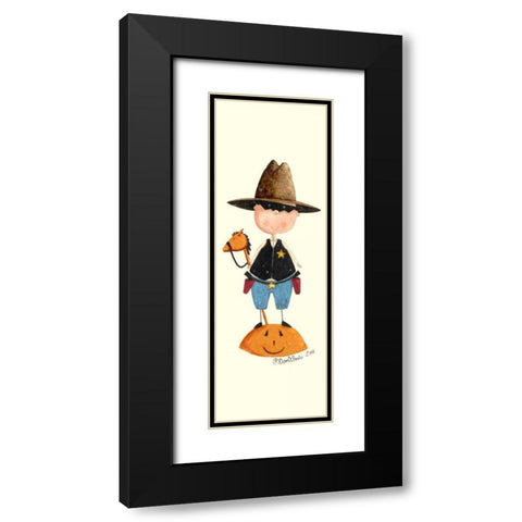 Cowboy Treater Black Modern Wood Framed Art Print with Double Matting by DiPaolo, Dan