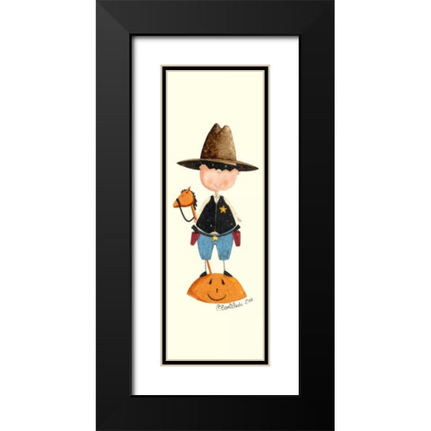 Cowboy Treater Black Modern Wood Framed Art Print with Double Matting by DiPaolo, Dan