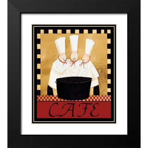 Cafe Chefs Black Modern Wood Framed Art Print with Double Matting by DiPaolo, Dan